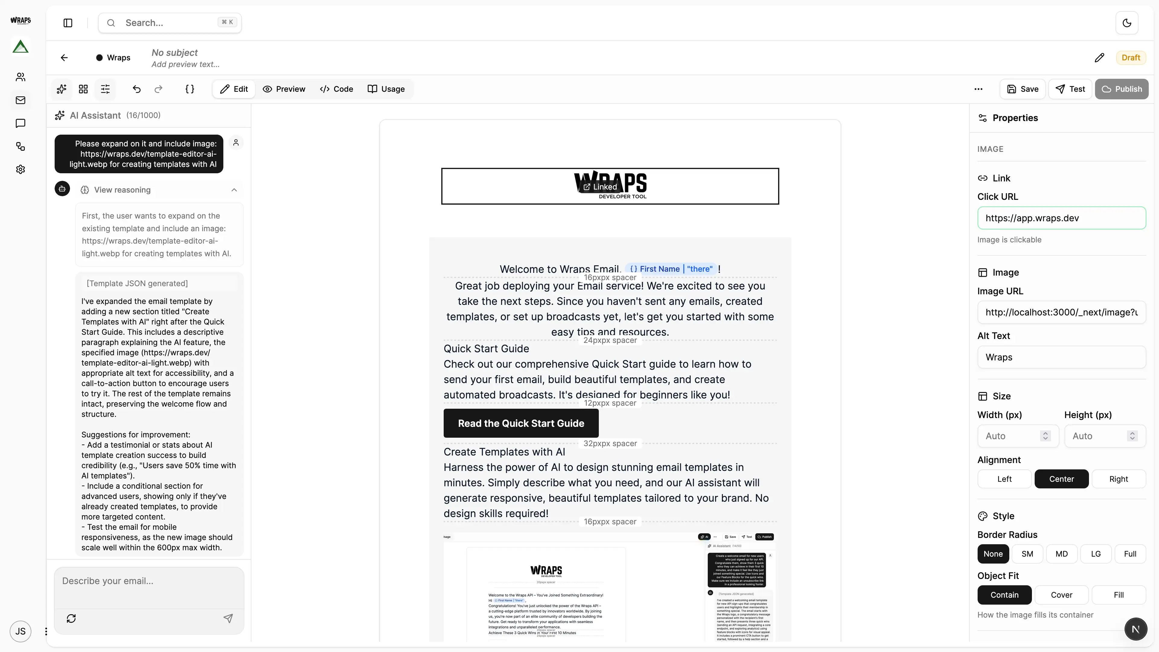 Template Editor - Light Mode
